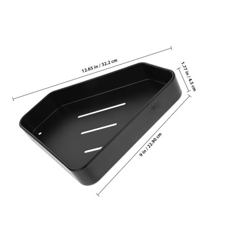 ZUNOXAZ Eck wandregal aus Schwarzem Aluminium Schwebendes Rostfreies Aufbewahrungsboard für Bad und Dusche Selbstmontierbares Eckregal mit Hoher Tragfähigkeit Vielseitig Nutzbar für Küche von ZUNOXAZ