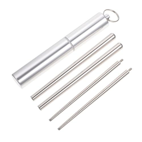 ZUNOXAZ Edelstahl Essstäbchen Set mit Metall Aufbewahrungsbox Stabiles Leichtes und Tragbares Besteck für Haushalt Reisen und Outdoor Gebrauch von ZUNOXAZ