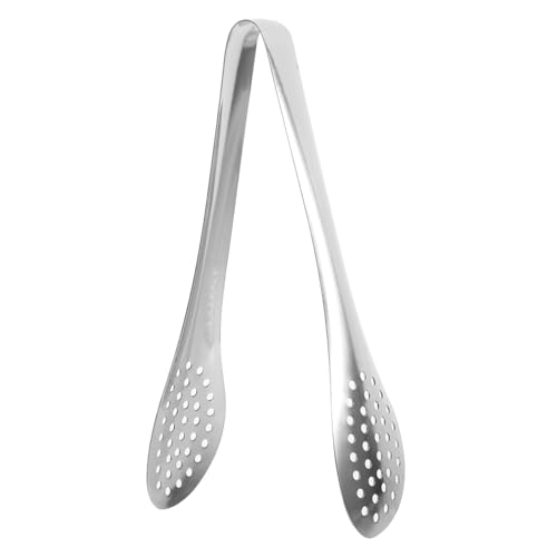 ZUNOXAZ Edelstahl Food Serving Zange Langes Design Hitzebeständig Rutschfest Vielseitig für Grill Küche Camping Servieren von Steak Brot Bbq Praktisches Küchenzubehör von ZUNOXAZ