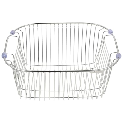 ZUNOXAZ Edelstahl Küchenspüle Abflusskorb mit Ablauffunktion Gemüse Abtropfkorb und Aufbewahrung Platzsparender Spülsieb mit Abgerundeten Kanten Für Obst Gemüsewaschen Geeignet von ZUNOXAZ