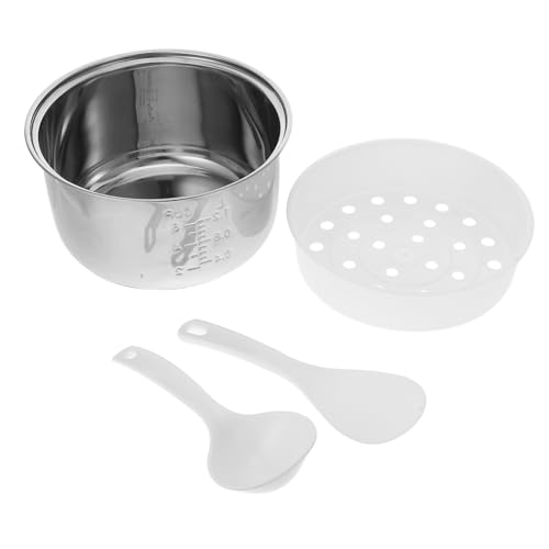 ZUNOXAZ Edelstahl Reiskocher Innentopf Ersatzkochgeschirr für Elektrische Reiskocher Langlebig Robust Praktisch von ZUNOXAZ