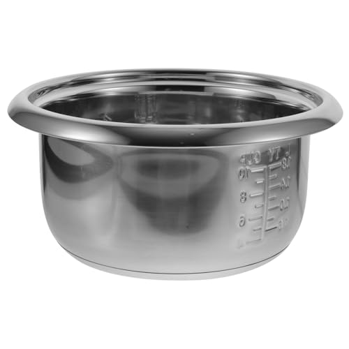 ZUNOXAZ Edelstahl Reiskocher Innentopf Ersatztopf für Elektroherd Stahl Dickwandig mit Messskala für Haushalt Hotel Wohnheim von ZUNOXAZ