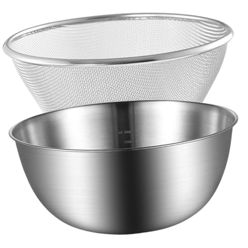 ZUNOXAZ Edelstahl Sieb und Waschschüssel Teilig Rostfrei Multifunktional für Reis Gemüse und Obst Robustes Küchen Abtropfbecken Spülmaschinenfest Vielseitig Einsetzbar ZUNOXAZ Edelstahl Sieb und Waschschüssel Teilig Rostfrei Multifunktional für Reis Gemüse und Obst Robustes Küchen Abtropfbecken Spülmaschinenfest Vielseitig Einsetzbar von ZUNOXAZ