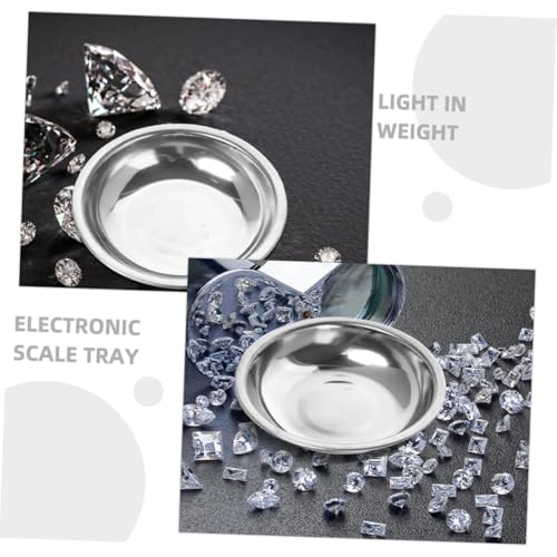 ZUNOXAZ Edelstahl Waagschale für Digitale Schmuckwaagen Präzise Wiegeschale für Feine Edelsteine und Strasssteine Vielseitiges Metalltablett für Exakte Gewichtsmessung Kleiner von ZUNOXAZ