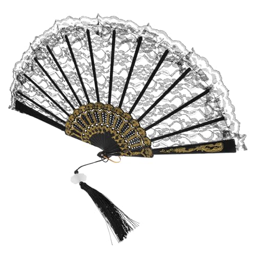 ZUNOXAZ Eleganter Faltbarer Spitzen-handfächer mit Quaste Handlicher Faltfächer für Damen Vielseitig Einsetzbar für Tanz Dekoration und Sommerreisen Leichter Tragbarer Design Stabile ZUNOXAZ Eleganter Faltbarer Spitzen-handfächer mit Quaste Handlicher Faltfächer für Damen Vielseitig Einsetzbar für Tanz Dekoration und Sommerreisen Leichter Tragbarer Design Stabile von ZUNOXAZ