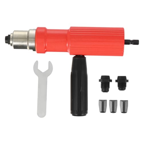 ZUNOXAZ Elektrischer Nietmuttern adapter aus Legiertem Stahl Robuster Nietaufsatz für Akkuschrauber Ergonomisch Schnell Montierbar Vielseitig für Fenster Türen Auto Luftfahrtindustrie von ZUNOXAZ