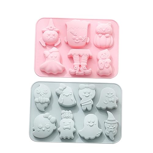 ZUNOXAZ Halloween Silikon Backform Teiliges aus Lebensmittelechtem Silikon mit Kürbis und Skelett Motiv Hitzebeständig Mikrowellen und Gefrierschrankgeeignet für DIY Kuchen von ZUNOXAZ