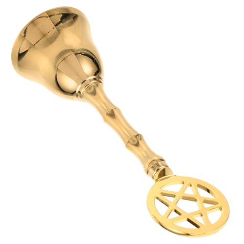 ZUNOXAZ Handglocke Messing Ritualglocke Symbol Handheld Bell für Altar Zeremonien Tarot Wahrsagung Hexen Glocke Wicca Glocke Metall mit Klarem Klang Ergonomisch für Restaurant Service ZUNOXAZ Handglocke Messing Ritualglocke Symbol Handheld Bell für Altar Zeremonien Tarot Wahrsagung Hexen Glocke Wicca Glocke Metall mit Klarem Klang Ergonomisch für Restaurant Service von ZUNOXAZ