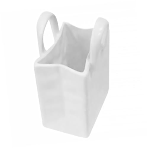 ZUNOXAZ Handtaschenförmige Blumenvase aus Keramik Eleganter Dekorativer Stifthalter Stabiler Desktop Behälter mit Modernem Einzigartigem Design für Büro und Zuhause von ZUNOXAZ
