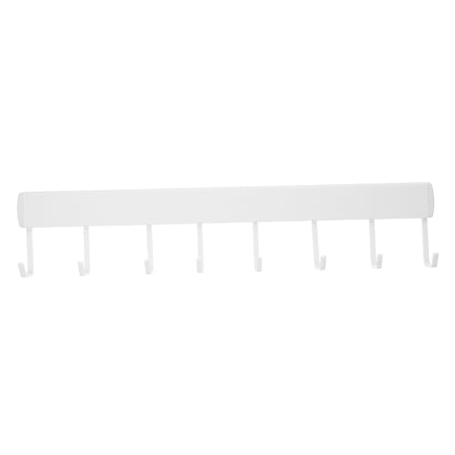 ZUNOXAZ Heavy Duty Wandhaken ohne Bohren Verstellbare Küchenhakenleiste mit Haken Multifunktional für Küchenutensilien Wie Pfannen Spatel und Handtücher Platzsparend Weiß für Küche und von ZUNOXAZ