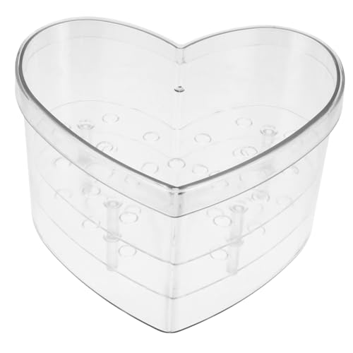 ZUNOXAZ Herzförmige Transparente Acryl blumenkiste Klare Geschenkbox für Kleine Blumenarrangements Dekorative Verpackung für Valentinstag Geburtstage Hochzeiten und Besondere Anlässe von ZUNOXAZ