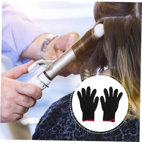ZUNOXAZ Hitzebeständige Handschuhe mit Silikon Noppen für Haarstyling und Lockenstab Schutz Hitzefest Langlebig Geeignet für Friseursalon und Heimgebrauch von ZUNOXAZ