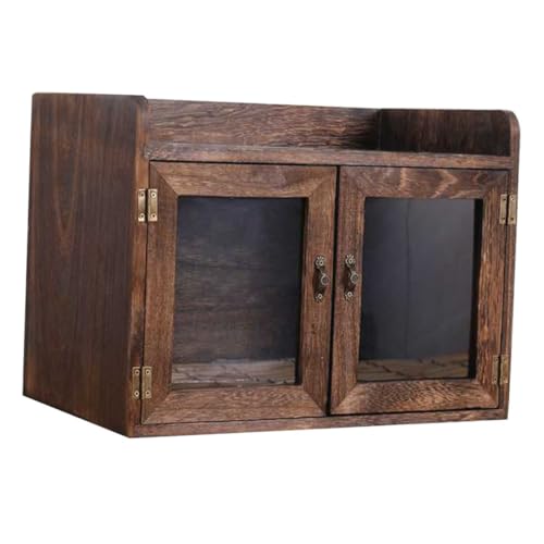 ZUNOXAZ Holz Brotkasten mit Großem Fassungsvermögen Lebensmittelecht Geruchsfrei Kompakte Holz aufbewahrungsbox für Küche zur Lagerung von Brot Snacks und Obst Platzsparend Retro Design von ZUNOXAZ