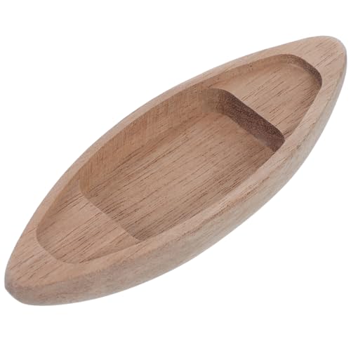ZUNOXAZ Holzboot Modell Dekor Unlackiertes Miniatur Boot aus Holz Rustikal Stil Desktop Ornament für Schlafzimmer von ZUNOXAZ