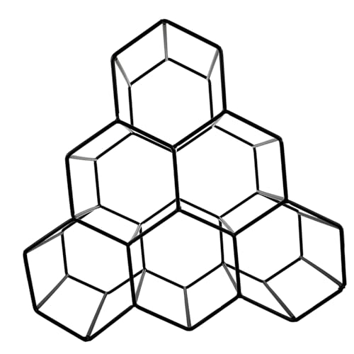 ZUNOXAZ Honeycomb Weinregal aus Robustem Stabiles Flaschenregal für Rotwein Eleganter Geometischer Weinständer für Wohnzimmer und Küchenaufbewahrung von ZUNOXAZ