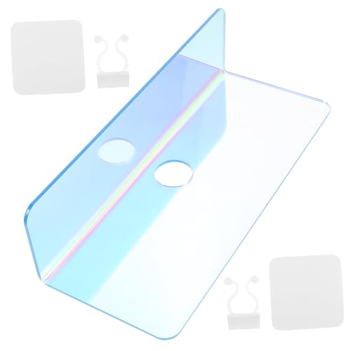 ZUNOXAZ Iridescent Acryl Wandregal Schwebendes Kleines Wanddeko Regal für Wohnzimmer Schlafzimmer Büro Vielseitig Leicht Robust von ZUNOXAZ