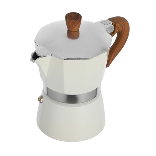 ZUNOXAZ Kaffeemaschine Handbrüh Kaffeekanne Espressokocher für Personen Haushaltskaffeemaschine Weiß Kompakt Leicht Portable Einfache Bedienung von ZUNOXAZ