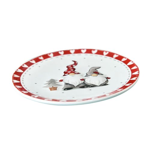 ZUNOXAZ Keramik Dessertplatte mit Santa Prägung Rund Stilvolle Servierplatte für Snacks Obst Nüsse Vielseitig für Zuhause Nachmittagstee und Festliche Anlässe ZUNOXAZ Keramik Dessertplatte mit Santa Prägung Rund Stilvolle Servierplatte für Snacks Obst Nüsse Vielseitig für Zuhause Nachmittagstee und Festliche Anlässe von ZUNOXAZ
