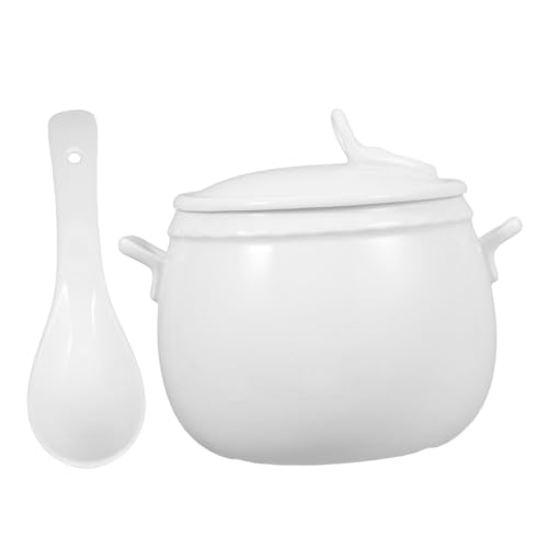 ZUNOXAZ Keramik Schmortopf für Suppen und Desserts Hitzebeständig Kompakt Vielseitig Einsetzbar mit Löffel für Backofen und Servieren Praktisches Küchenzubehör ZUNOXAZ Keramik Schmortopf für Suppen und Desserts Hitzebeständig Kompakt Vielseitig Einsetzbar mit Löffel für Backofen und Servieren Praktisches Küchenzubehör von ZUNOXAZ