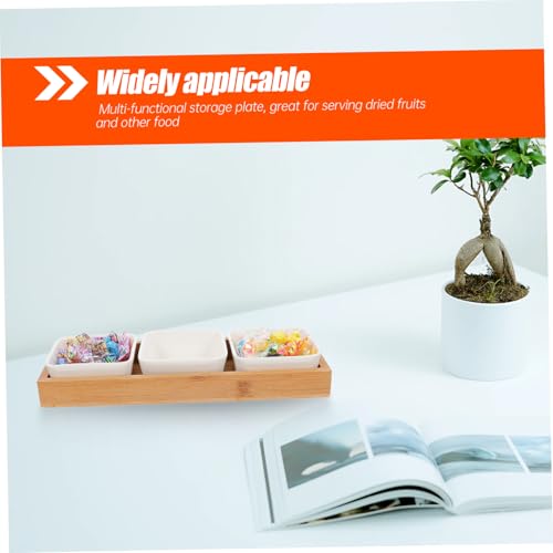 ZUNOXAZ Keramik Snack tablett mit Fächern Nordic Design Multifunktionale Obst Trockenfrüchte aufbewahrung Kompakt und Leicht zu Reinigen für Büro und Wohnzimmer von ZUNOXAZ