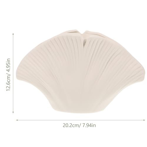 ZUNOXAZ Keramikvase Muschelform Dekorative Tischdeko Langlebig und Korrosionsbeständig Modernes Design für Wohnzimmer Schlafzimmer und Küche Vielseitige Regal Blumenhalterung von ZUNOXAZ