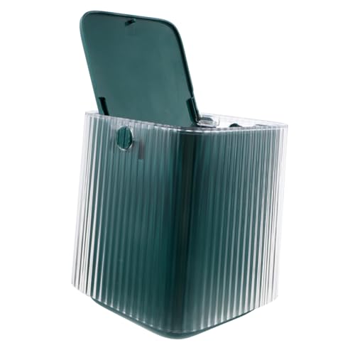 ZUNOXAZ Kleiner Desktop Mülleimer mit Push Top Deckel Kompakter Tischabfalleimer für Büro und Schlafzimmer Praktischer Mini Abfallkorb für Makeup Kaffeereste Vielseitiger Desktop von ZUNOXAZ