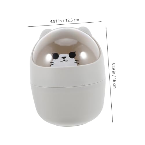ZUNOXAZ Kleiner Tischmülleimer mit Deckel Tragbarer Mini Desktop Abfalleimer Niedlicher Cartoon mülleimer für Kinderzimmer Büro und Bad Leicht zu Reinigen Platzsparend und Vielseitig von ZUNOXAZ