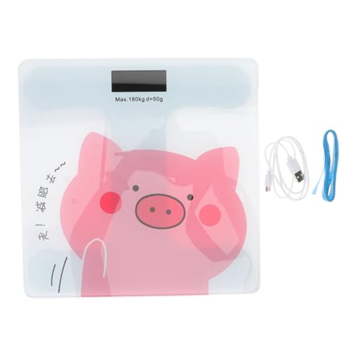 ZUNOXAZ Körperwaage Cartoon Design USB Ladbare Digitale Haushaltswaage mit Großem LCD Display Präziser Messung für Badezimmer und Schlafzimmer und Praktisch ZUNOXAZ Körperwaage Cartoon Design USB Ladbare Digitale Haushaltswaage mit Großem LCD Display Präziser Messung für Badezimmer und Schlafzimmer und Praktisch von ZUNOXAZ