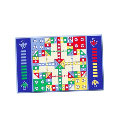 ZUNOXAZ Krabbelmatte Flying Chess Spielmatte mit Würfel und Figuren Buntes Aeroplane Chess Spiel für Eltern Junge Mädchen Spiele Party und Reisespaß rutschfest Einfache Hand SEH von ZUNOXAZ