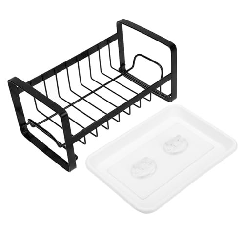 ZUNOXAZ Küchenspüle Schwammhalter Wandmontage mit Abnehmbarem Tropfschale Rutschfestem Küchenorganizer Schwarzer Küchenbüstenhalter Platzsparend und Robust für Spüle und Arbeitsplatte ZUNOXAZ Küchenspüle Schwammhalter Wandmontage mit Abnehmbarem Tropfschale Rutschfestem Küchenorganizer Schwarzer Küchenbüstenhalter Platzsparend und Robust für Spüle und Arbeitsplatte von ZUNOXAZ