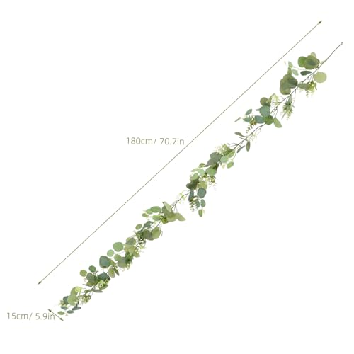 ZUNOXAZ Künstliche Eukalyptus Girlande Langlebig Deko für Wohnzimmer Treppengeländer Fenster Wanddeko Vielseitige Kunstpflanze für Innenbereiche Valentinstag Dekoration ZUNOXAZ Künstliche Eukalyptus Girlande Langlebig Deko für Wohnzimmer Treppengeländer Fenster Wanddeko Vielseitige Kunstpflanze für Innenbereiche Valentinstag Dekoration von ZUNOXAZ