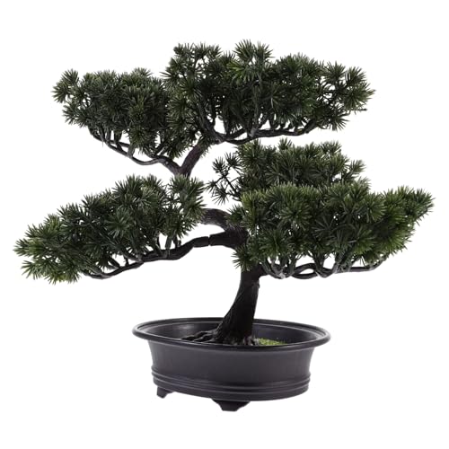 ZUNOXAZ Künstlicher Bonsai Nadelbaum im Topf Realistische Plastikpflanze für Wohn Bürodekoration Naturnahe Grüne Kunstpflanze als Tisch Raumdeko ZUNOXAZ Künstlicher Bonsai Nadelbaum im Topf Realistische Plastikpflanze für Wohn Bürodekoration Naturnahe Grüne Kunstpflanze als Tisch Raumdeko von ZUNOXAZ