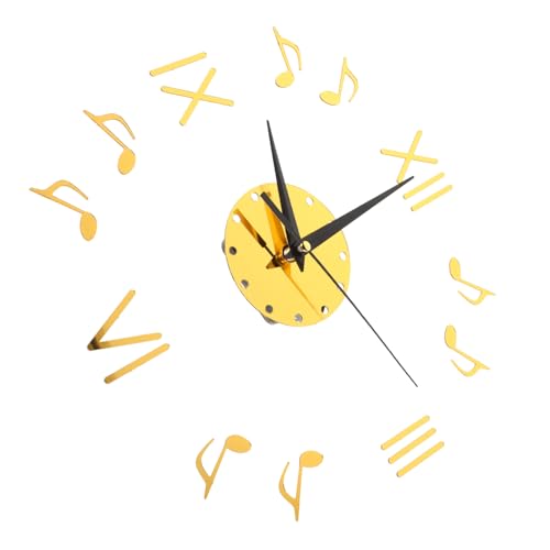 ZUNOXAZ Leise Rahmenlose Wanduhren mit Musiknoten Design Große Spiegeluhr Präzise Zeitmessung Geräuschlos DIY Wanddeko für Wohnzimmer Schlafzimmer Büro ZUNOXAZ Leise Rahmenlose Wanduhren mit Musiknoten Design Große Spiegeluhr Präzise Zeitmessung Geräuschlos DIY Wanddeko für Wohnzimmer Schlafzimmer Büro von ZUNOXAZ