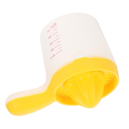 ZUNOXAZ Manuelle Zitronenpresse mit Transparentem Becher Vielseitiger Fruchtsaftentsafter für Zitrusfrüchte Orangen und Grapefruits Wiederverwendbarer Obstentsafter für Küche und Bar von ZUNOXAZ