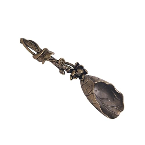 ZUNOXAZ Messing Teelöffel mit Lotus design Dekorative Kleine Teeschaufel für Teezubehör Robust und Sicher als Geschenk für Teeliebhaber und Stilvolle Tischdekoration ZUNOXAZ Messing Teelöffel mit Lotus design Dekorative Kleine Teeschaufel für Teezubehör Robust und Sicher als Geschenk für Teeliebhaber und Stilvolle Tischdekoration von ZUNOXAZ