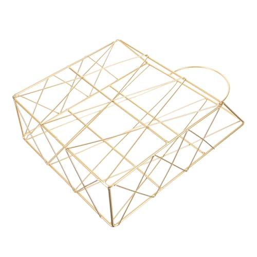 ZUNOXAZ Metall Wandregal Hängend Goldfarbig Wandhalterung Aufbewahrungskorb Nordic Stil Multifunktional Platzsparend Für Bücher Schlüssel Brillen Wohnzimmer Büro Küche von ZUNOXAZ