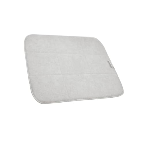 ZUNOXAZ Mikrofaser Abtropfmatte Beige Rutschfeste Geschirr Trocknungsmatte für Küchenspüle Saugfähige Tischmatte Vielseitige Abtropfunterlage für Geschirr Pfannen und Glaswaren von ZUNOXAZ