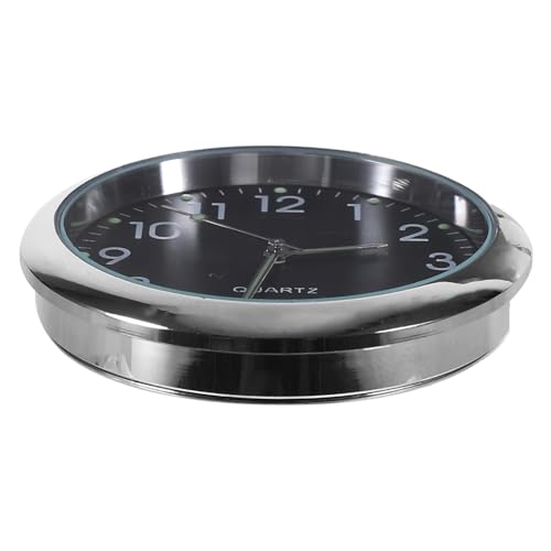 ZUNOXAZ Mini Auto Uhr mit Leuchtenden Zeigern Quartzgenaue Selbstklebende Armaturenbrett Uhr für Fahrzeug Kompakt und Verschleißfest Geeignet für Auto Büro und von ZUNOXAZ