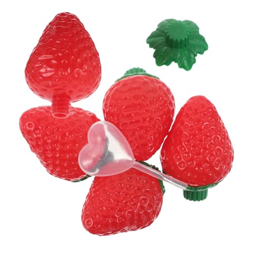 ZUNOXAZ Mini Sauceflaschen Tragbar Erdbeerform Wiederverwendbare Kleine Saucenbehälter Für Outdoor Reise Dressing Syrup von ZUNOXAZ