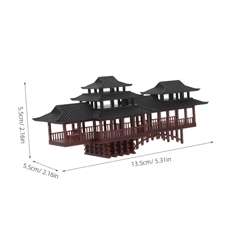 ZUNOXAZ Miniatur Asiatische Gartenbrücke mit Pavillon Kunststoff Bonsai Dekoration Aquarium Brücke für Fischbecken Traditionelles Chinesisches Architekturmodell für Landschaftsgestaltung ZUNOXAZ Miniatur Asiatische Gartenbrücke mit Pavillon Kunststoff Bonsai Dekoration Aquarium Brücke für Fischbecken Traditionelles Chinesisches Architekturmodell für Landschaftsgestaltung von ZUNOXAZ