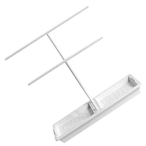 ZUNOXAZ Multifunktionaler Spülen Organizer mit Ablaufrinne Küchenablage für Schwämme Seife und Lappen Platzsparendes Weißes Aufbewahrungsregal für Spülbecken Ecke Praktischer Küchenhelfer von ZUNOXAZ