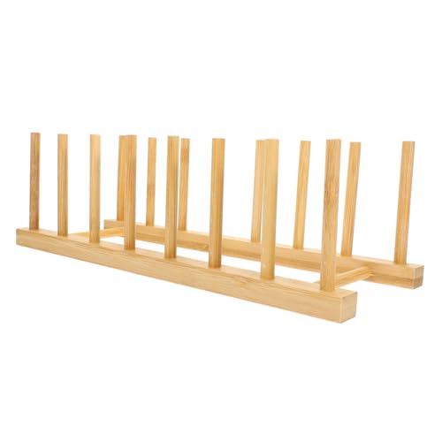 ZUNOXAZ Multifunktionales Holz Geschirrregal mit Fächern Platzsparender Tellerabtropfer und Küchenhalter für Teller Deckel und Kochutensilien Stabiles Leichtes Design für Moderne von ZUNOXAZ
