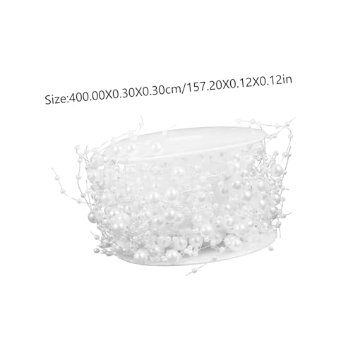ZUNOXAZ Perlenschnur Dekoration Perlenschnur Bastelperlen Vase Füller Schwimmkerzen Deko Kreative Perlenkette Weiß ZUNOXAZ Perlenschnur Dekoration Perlenschnur Bastelperlen Vase Füller Schwimmkerzen Deko Kreative Perlenkette Weiß von ZUNOXAZ