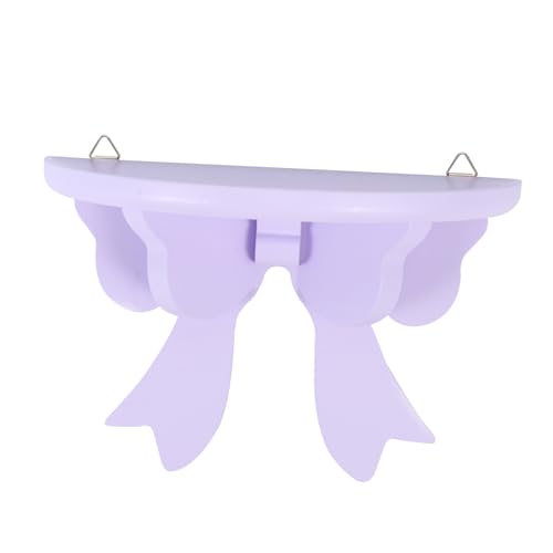 ZUNOXAZ Praktisches Wandregal Holz Bowknot Geformt Dekoratives Aufbewahrungsregal mit Tragkraft für Wohnzimmer Schlafzimmer Mädchenzimmer Platzsparend und von ZUNOXAZ