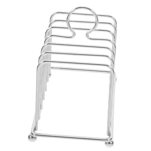 ZUNOXAZ Regal Toasthalterständer Löcher Scheibenbrothalter Toasthaltergestell Arbeitsplatten-Organizer Für Die Küche Toastständer Für Die Küche Küchenwerkzeug Rostfreier Stahl Silber von ZUNOXAZ