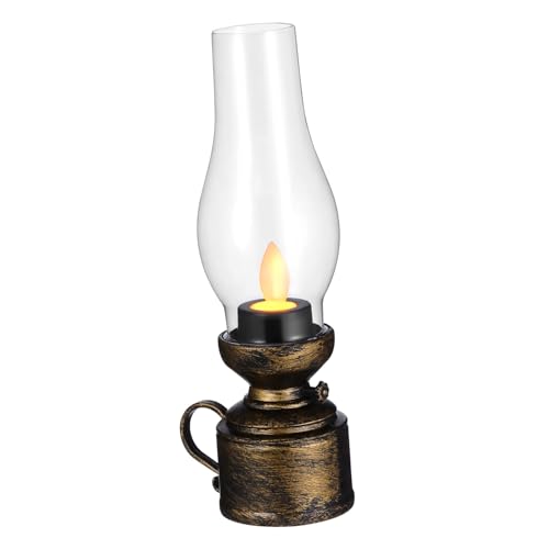 ZUNOXAZ Retro LED Petroleumlampe Flammenlos Antike Öllampe aus Kunststoff Dekorative Tischlampe für Innenräume Stimmungsvolle Vintage Kerosinlaterne Batteriebetrieben für Wohnzimmer und ZUNOXAZ Retro LED Petroleumlampe Flammenlos Antike Öllampe aus Kunststoff Dekorative Tischlampe für Innenräume Stimmungsvolle Vintage Kerosinlaterne Batteriebetrieben für Wohnzimmer und von ZUNOXAZ