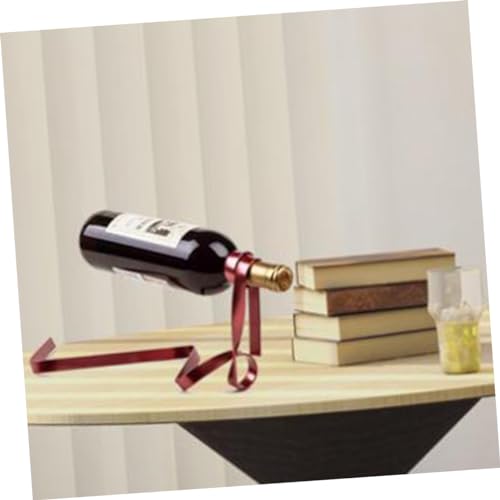 ZUNOXAZ Rotes Kreatives Farbband Weinregal aus Flachem Schwebendes Weinflaschenregal mit Magischer Balancehalterung Dekoratives Weinregal für Wohnzimmer und Restaurant Modernes Design ZUNOXAZ Rotes Kreatives Farbband Weinregal aus Flachem Schwebendes Weinflaschenregal mit Magischer Balancehalterung Dekoratives Weinregal für Wohnzimmer und Restaurant Modernes Design von ZUNOXAZ
