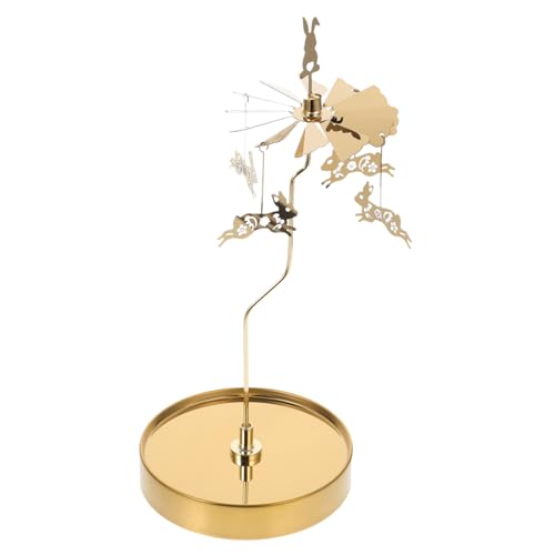 ZUNOXAZ Rotierender Kerzenhalter aus Edelstahl mit Magnetischer Aromatherapie Drehbarer Teelichthalter Rundem Tablett Dekorativer Kerzenständer für Festliche Tischdeko Goldener Hasen ZUNOXAZ Rotierender Kerzenhalter aus Edelstahl mit Magnetischer Aromatherapie Drehbarer Teelichthalter Rundem Tablett Dekorativer Kerzenständer für Festliche Tischdeko Goldener Hasen von ZUNOXAZ