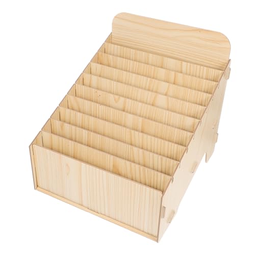 ZUNOXAZ Rustikale DIY Aufbewahrungsbox aus Holz mit Fächern zur Effizienten Sortierung von Rechnungen Belegen und Dokumenten Praktischer Organizer für Büro Zuhause oder Laden Mehrteilige von ZUNOXAZ