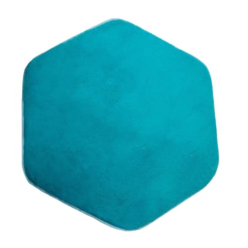 ZUNOXAZ Spielmatte Hexagon Teppich aus Weichem Plüsch Kuschelige Bodenschutzmatte für Mädchen Zelt und Babyzimmer Dekorativer Spielteppich für Kinderzimmer und Aufenthaltsbereich Eckige von ZUNOXAZ
